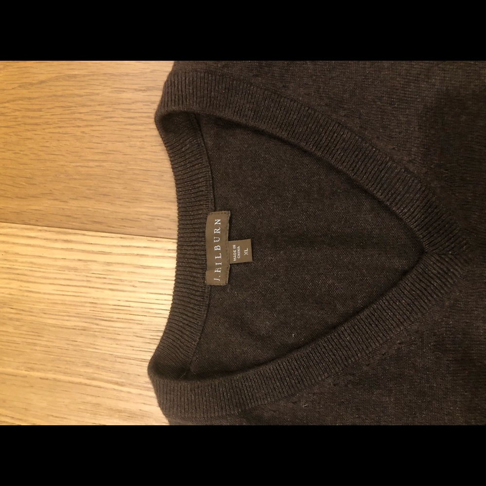 Dark brown v neck sweater